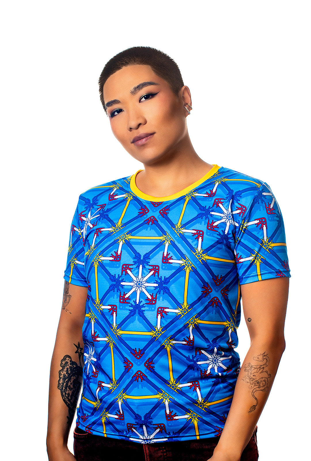 K’NEX T-Shirt, All-Over Pattern T-Shirt, Female, Angle, Ade