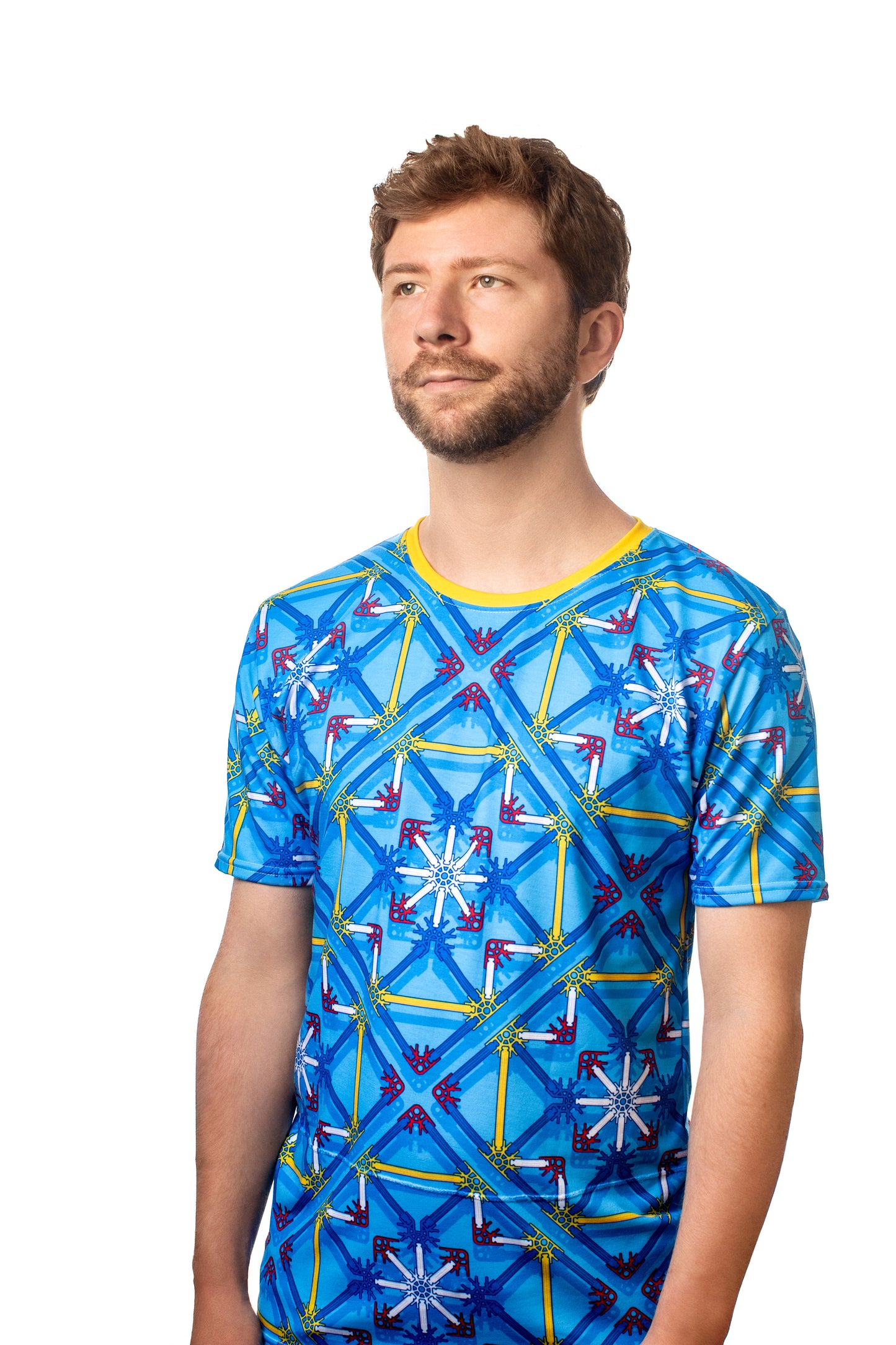 K’NEX T-Shirt, All-Over Pattern T-Shirt, Male, Angle, Erik