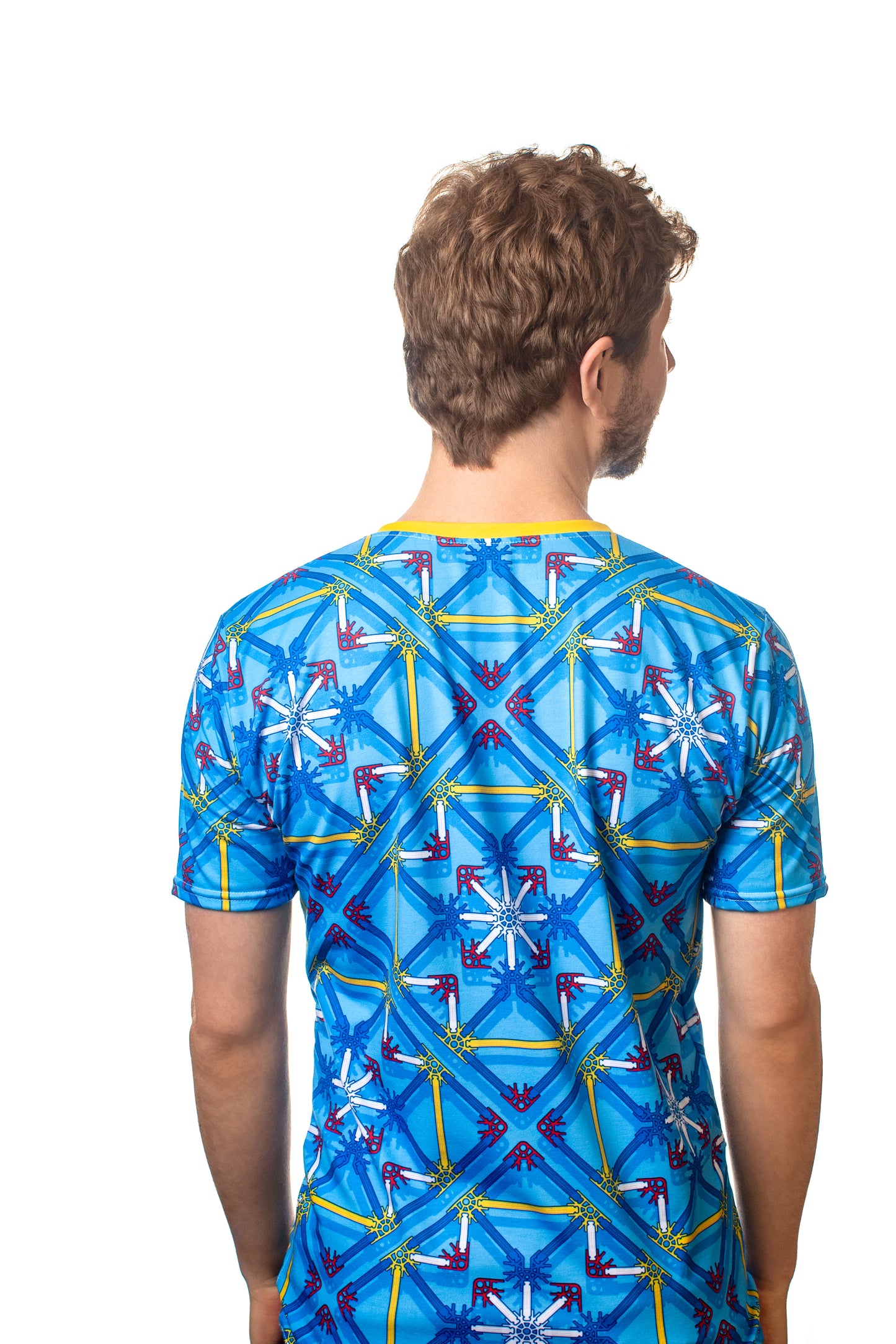 K’NEX T-Shirt, All-Over Pattern T-Shirt, Male, Back, Erik