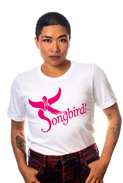 Songbird T-Shirt, Graphic T-Shirt, Unisex, Female, Front, Ade